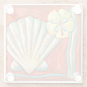 オレン素朴ジの貝 ガラスコースター (裏面)