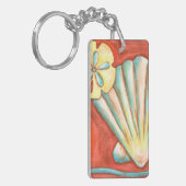 オレン素朴ジの貝 キーホルダー (正面左)