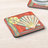 オレン素朴ジの貝 コースター (左側)