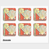 オレン素朴ジの貝 スクエアシール (シート)