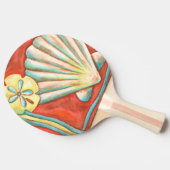 オレン素朴ジの貝 卓球ラケット (横)