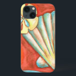 オレン素朴ジの貝 iPhone 13ケース<br><div class="desc">暖かい砂の上にレイアウトし、隠された宝物を見つける！この絵画Nancy Slocumによる美しい水の生活を捉える。美しいオレンジ色の貝殻、オレンジ色のヒトデ、青い砂の鮮やかドルを捉える。あなたの次のZazzle製品にあなたの美しい海アートを今日取得する。</div>