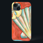 オレン素朴ジの貝 iPhone 13ケース<br><div class="desc">暖かい砂の上にレイアウトし、隠された宝物を見つける!この絵画Nancy Slocumによる美しい水の生活を捉える。美しいオレンジ色の貝殻、オレンジ色のヒトデ、青い砂の鮮やかドルを捉える。あなたの次のZazzle製品にあなたの美しい海アートを今日取得する。</div>