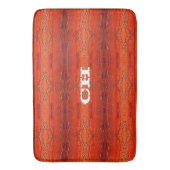 オレン素朴ジアステカストライプ模様 バスマット (正面縦)