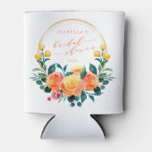 オレン素朴ジウォーターカラーフローラブライダルシャワー 缶クーラー (正面)