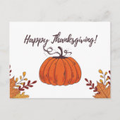 オレン素朴ジカボチャと紅葉感謝祭 シーズンポストカード (正面)