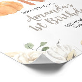 オレン素朴ジカボチャ1stバースデーウェルカム ポスター (角)