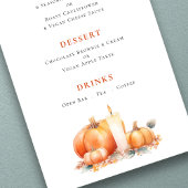 オレン素朴ジカボンプキンズキャンドル秋の結婚式 カード
