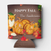 オレン素朴ジキツネカボチャ秋紅葉 缶クーラー (裏面)