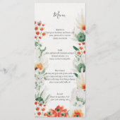 オレン素朴ジグリーンホワイトウォーター色フローラ メニュー (正面)