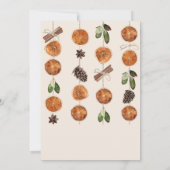 オレン素朴ジスライス白い結婚花 招待状 (裏面)