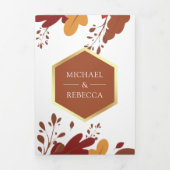 オレン素朴ジテラコッ葉タズ 三つ折り招待状 (カバー)