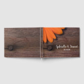 オレン素朴ジデイジーとバーンウッドカントリーウェディング ゲストブック (全面)