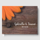 オレン素朴ジデイジーとバーンウッドカントリーウェディング ゲストブック (正面)