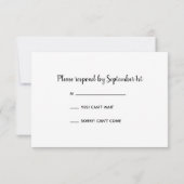 オレン素朴ジデイジーバーンウッドウェディングRSVPカード 出欠カード (裏面)