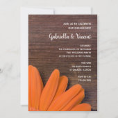 オレン素朴ジデイジーランチ婚約パーティ 招待状 (正面)