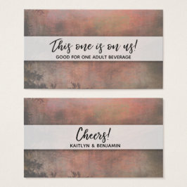 オレン素朴ジドリンクチケット(手書き付きモダン)