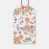 オレン素朴ジパインフローラ水彩クリスマス ギフトタグ (裏面)