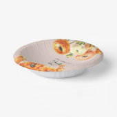 オレン素朴ジピンクガーデンフローラ誕生日パーティー ペーパーボウル (傾斜あり)