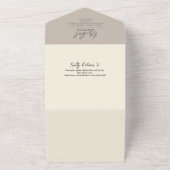 オレン素朴ジフローラトープブライダルシャワー&レシピ オールインワン招待状 (外側)