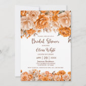 オレン素朴ジフローラブライダルシャワー 招待状 (正面)