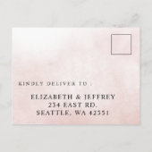 オレン素朴ジフローラ秋の結婚式RSVP ポストカード (裏面)