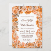 オレン素朴ジフローラ結婚ズ 招待状 (正面)