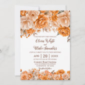 オレン素朴ジフローラ結婚ズ 招待状 (正面)