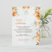 オレン素朴ジボホウォーターカラー赤面結婚ズ 招待状 (スタンド正面)