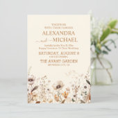 オレン素朴ジボホウォーターカラー赤面結婚ズ 招待状 (スタンド正面)