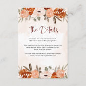 オレン素朴ジボホ |水彩結婚詳細 エンクロージャーカード (正面)