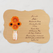 オレン素朴ジメイスンジャーバチェロレッテ招待状 招待状 (正面/裏面)