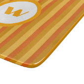 オレン素朴ジモノグラム&ストライプ カッティングボード (角)