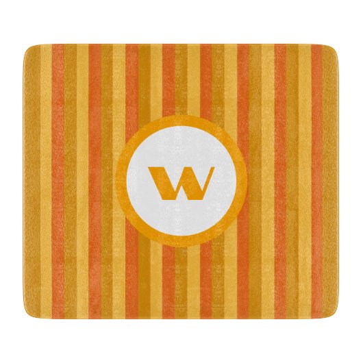 オレン素朴ジモノグラム&ストライプ カッティングボード (正面)