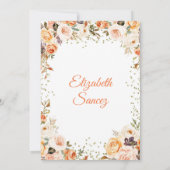 オレン素朴ジ秋プリンセスキンセアニラ招待状 招待状 (裏面)