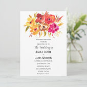 オレン素朴ジ秋ボホボヘミアンフローラ結婚ズ 招待状 (スタンド正面)