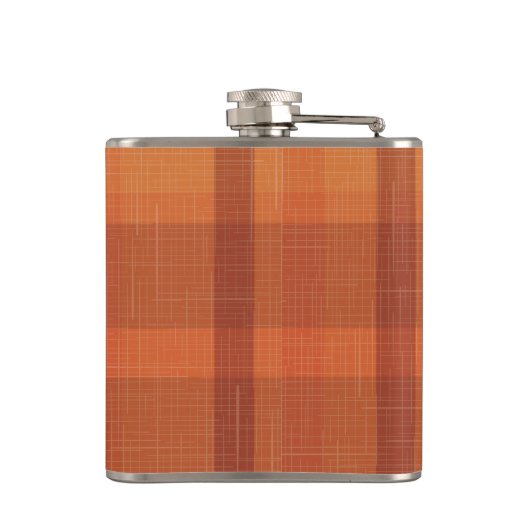 オレン素朴ジ秋秋プレイドタータンチェック フラスク (裏面)