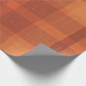 オレン素朴ジ秋秋プレイドタータンチェック ラッピングペーパー (角)