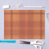 オレン素朴ジ秋秋プレイドタータンチェック 薄葉紙 (クラフト)