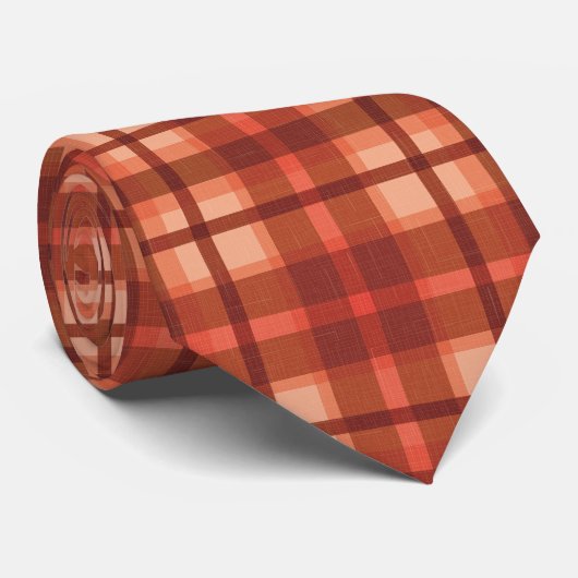オレン素朴ジ秋秋格子状タータンチェックネックタイ ネクタイ (ロール)