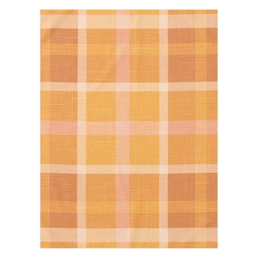 オレン素朴ジ秋秋格子状タータンチェック包みP テーブルクロス (正面)