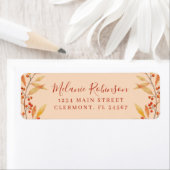 オレン素朴ジ葉の差出人住所ラベル ラベル (インサイチュ)