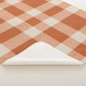 オレン素朴ジ&クリームバッファロープレイドファームハウス シェルパブランケット (3/4)