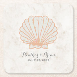 オレン素朴ジ・シ結婚アセル スクエアペーパーコースター