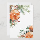 オレン素朴モダンジの柑橘系クリスマスパーティー 招待状 (裏面)