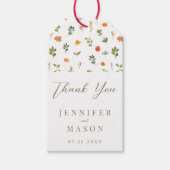 オレン結婚ジの感謝していギフトメッセージカード ギフトタグ (正面)