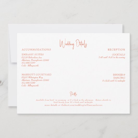 オレン結婚ジ詳細 招待状 (正面)