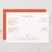 オレン結婚ジ詳細 招待状 (正面/裏面)