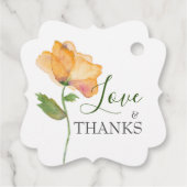 オレン絵を描ジ水の色の花ギフトラベル フェイバータグ (裏面)