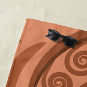 オレン自然ジ – ブラウンコルシダ模様 ビーチタオル (インサイチュ)